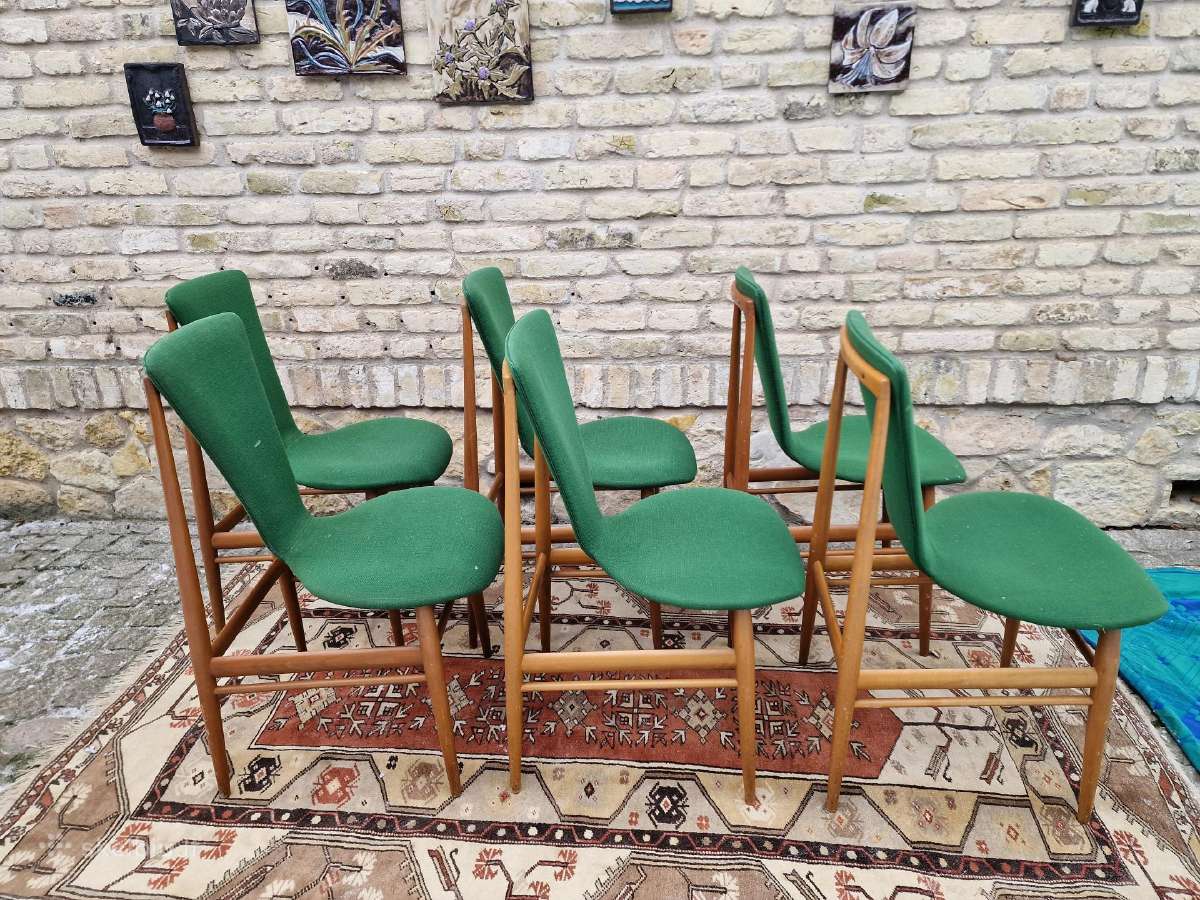 Vintažinės mid century Space Age autorinės kėdės