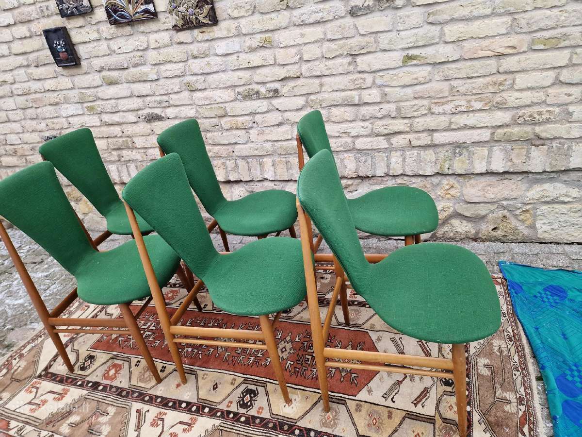 Vintažinės mid century Space Age autorinės kėdės - nuotraukos Nr. 5