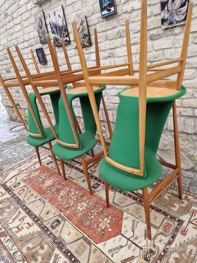Vintažinės mid century Space Age autorinės kėdės - nuotraukos Nr. 8