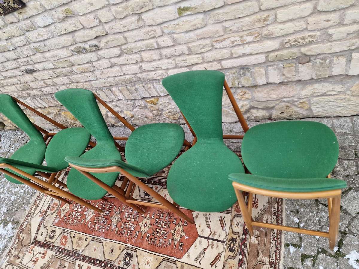 Vintažinės mid century Space Age autorinės kėdės - nuotraukos Nr. 16