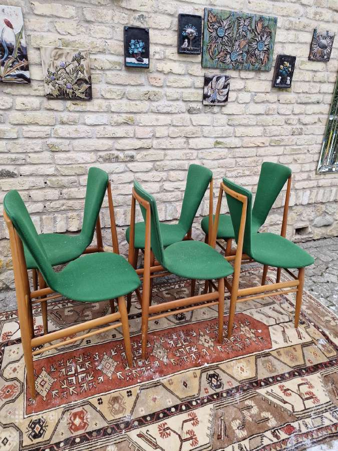 Vintažinės mid century Space Age autorinės kėdės - nuotraukos Nr. 20