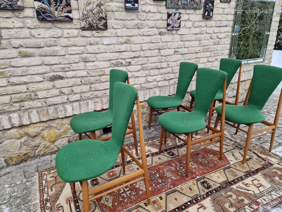 Vintažinės mid century Space Age autorinės kėdės - nuotraukos Nr. 25