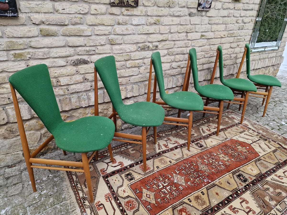 Vintažinės mid century Space Age autorinės kėdės - nuotraukos Nr. 33
