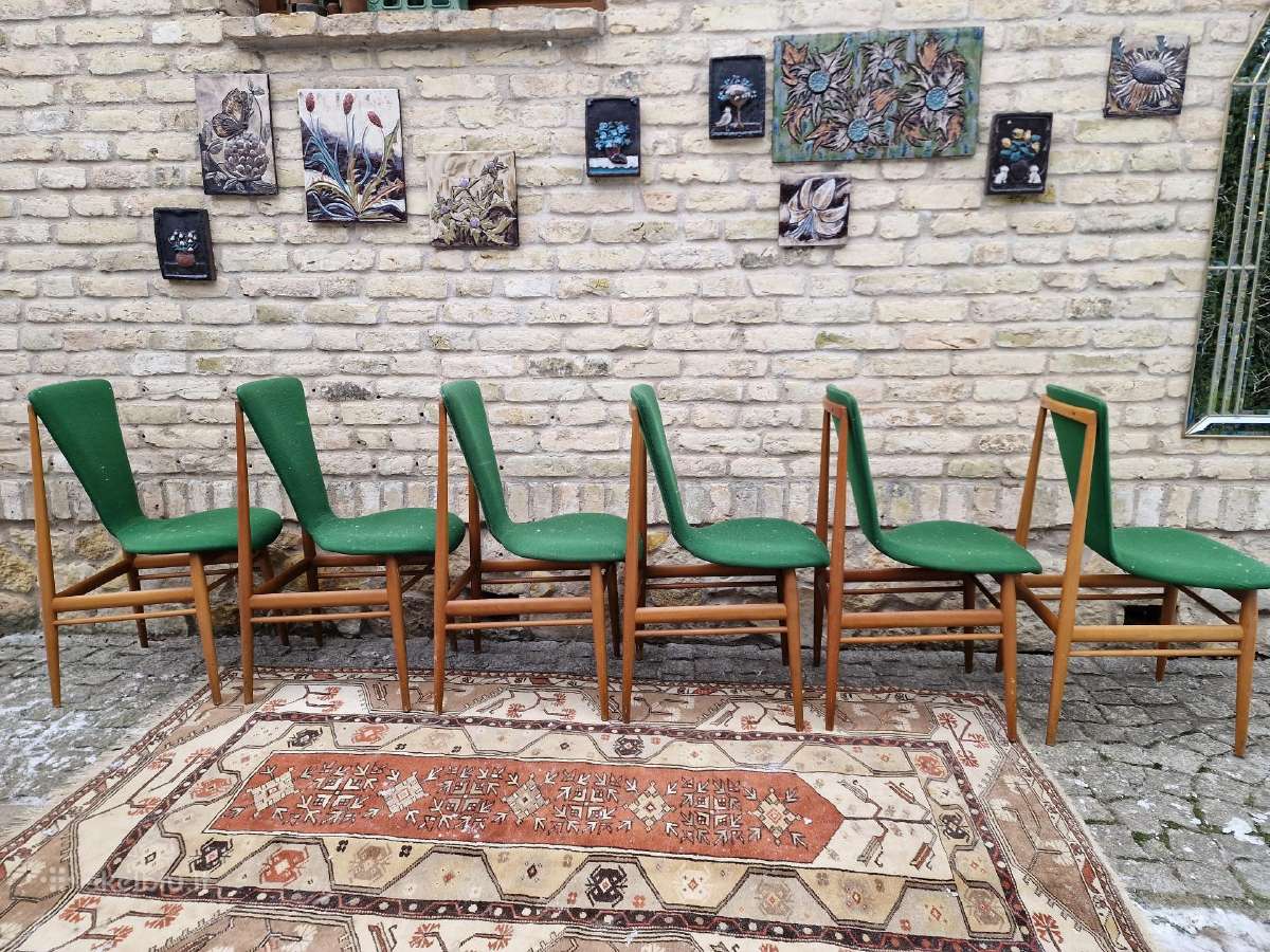 Vintažinės mid century Space Age autorinės kėdės - nuotraukos Nr. 34