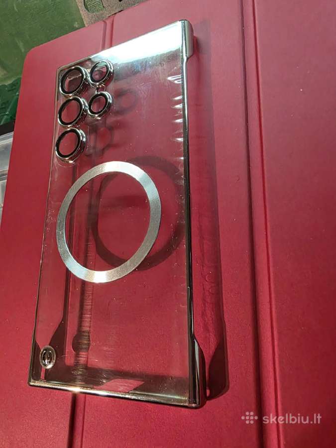 S24 Ultra dėklas su magnetiniu žiedu tipo Magsafe.