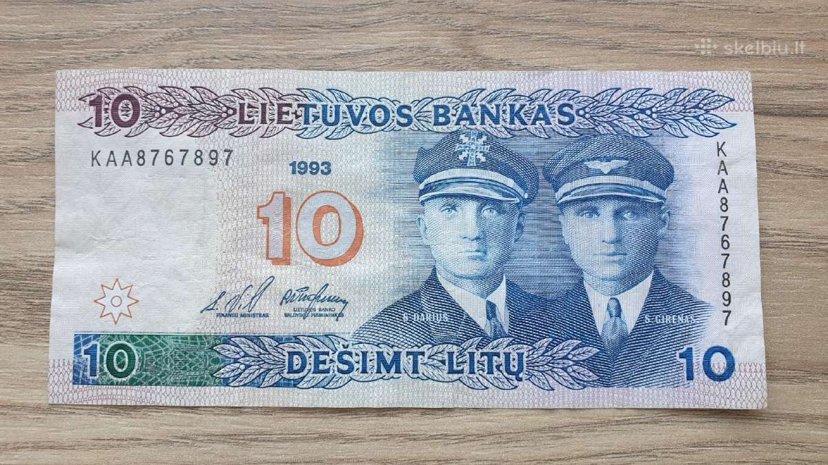1993 metų 10 litų Kaa pirma serija