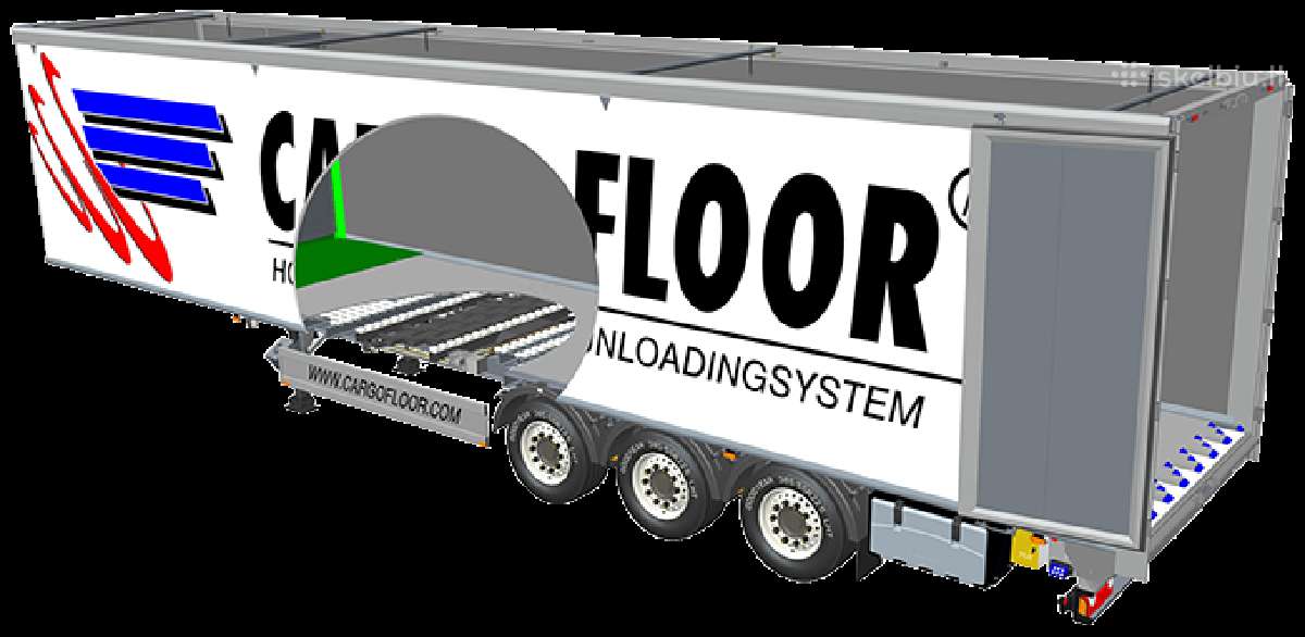 Cargo Floor Dalys, puspriekabėms slankiojančiomis