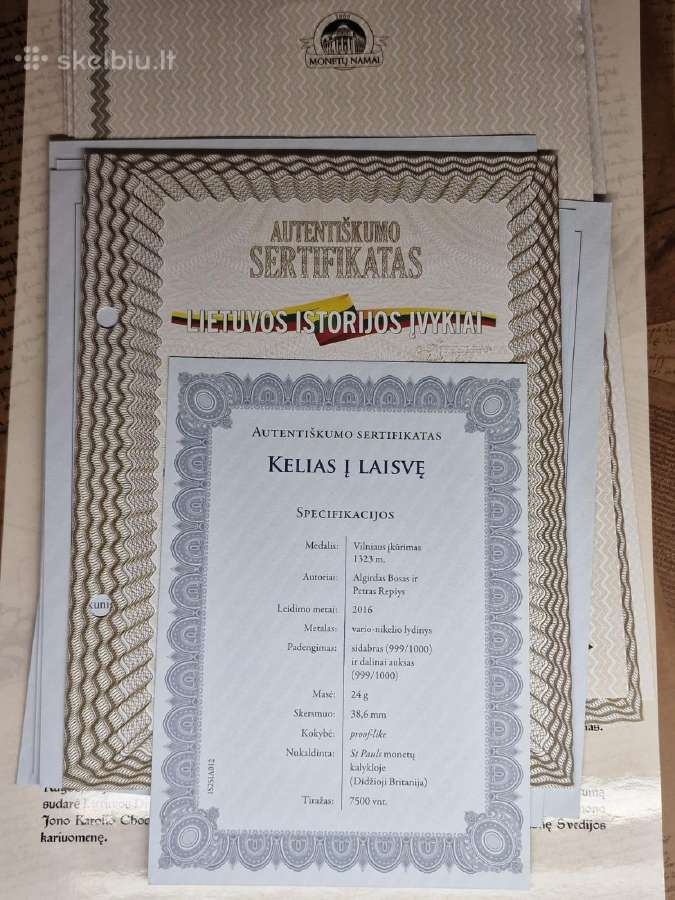 Lietuvos istorijos įvykiai III, medalių kolekcija - nuotraukos Nr. 5
