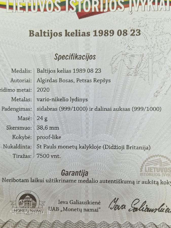 Lietuvos istorijos įvykiai III, medalių kolekcija - nuotraukos Nr. 6