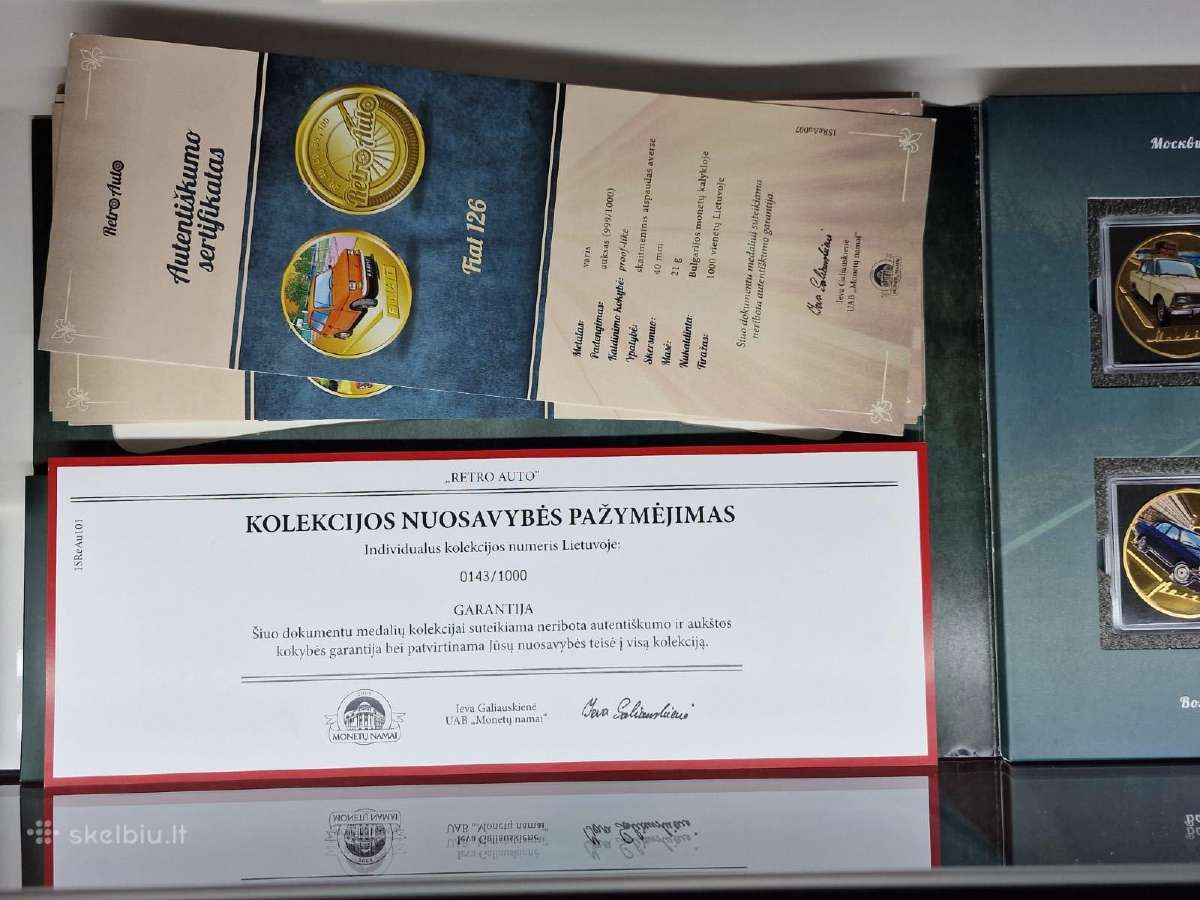Retro Auto, paauksuotų medalių kolekcija - nuotraukos Nr. 3