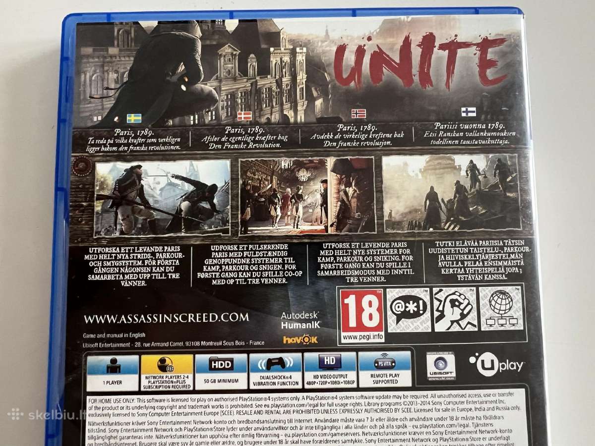 Ps4 zaidimas Assassins Creed Unity - nuotraukos Nr. 4