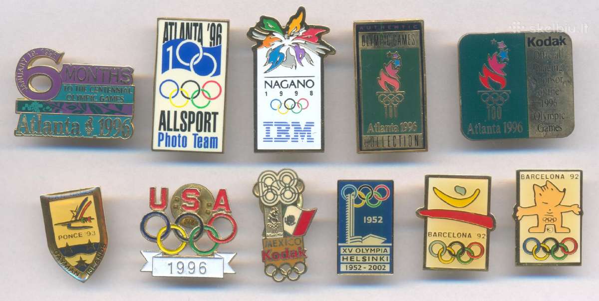 Olympinių žaidynių ženkleliai 11 vnt