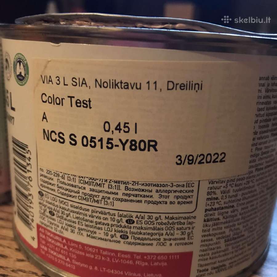 Viva color šlapiam trynimui atsparūs dažai