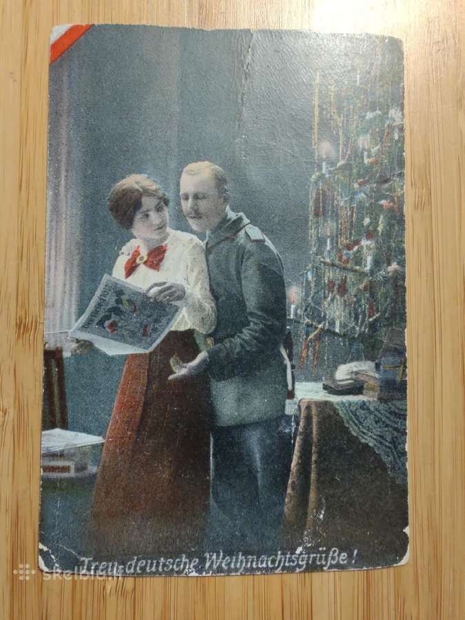 Pirmojo pasaulinio karo atvirutė. Vyras ir žmona