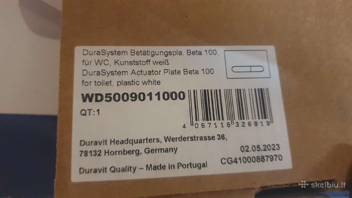 WC mygtukas Duravit Beta 100 - nuotraukos Nr. 2
