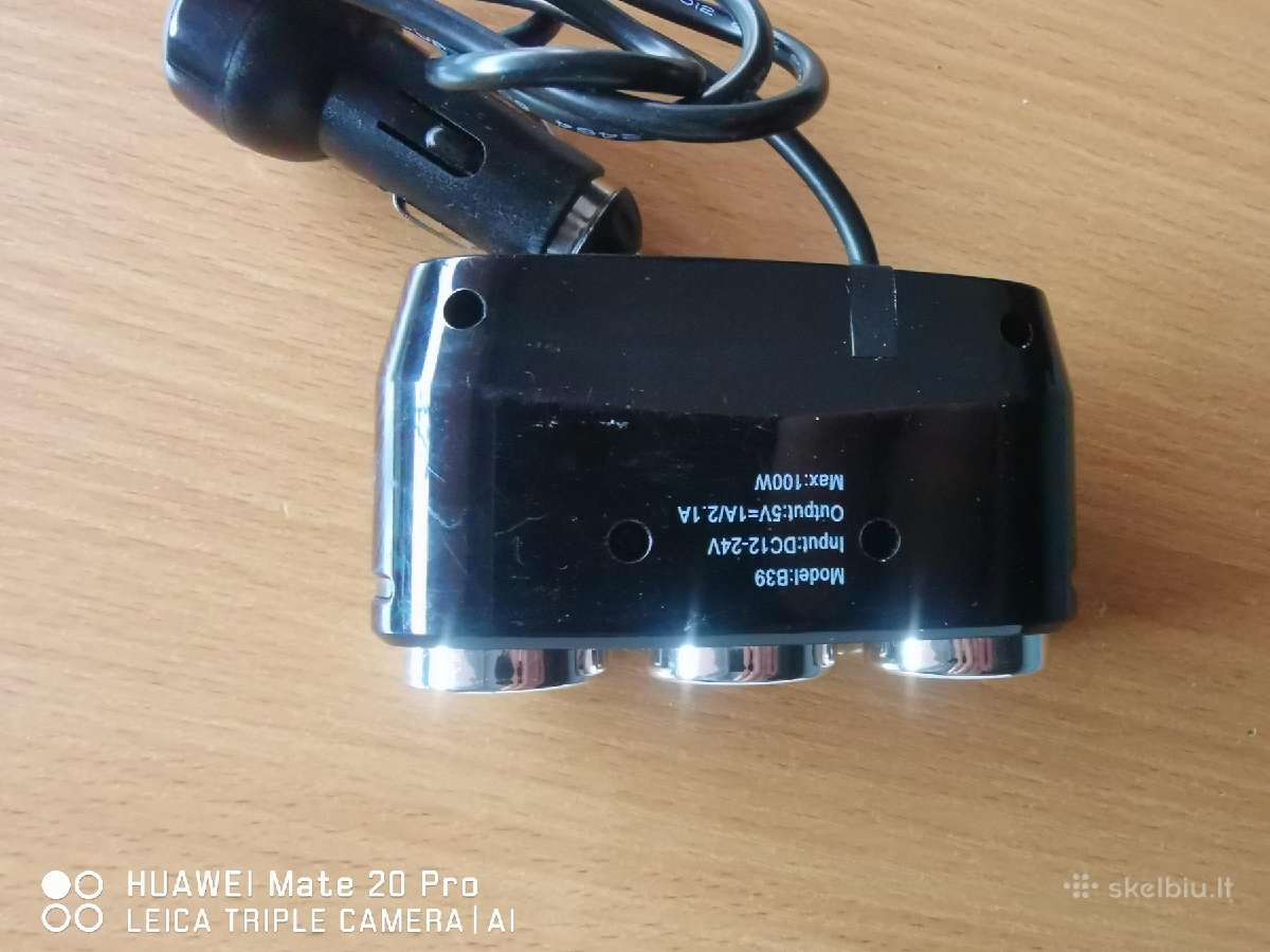 Automobilinis telefono pakrovėjas, Usb 12-24 v - nuotraukos Nr. 3
