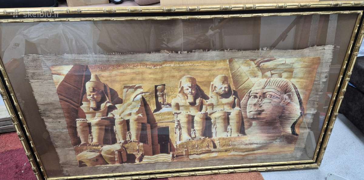 Didelis paveikslas su papirusu iš Egipto
