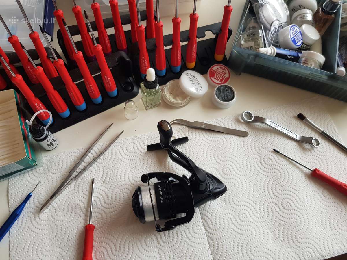 Shimano Daiwa ričių apratnavimas. Detalės. Tepalai - nuotraukos Nr. 2