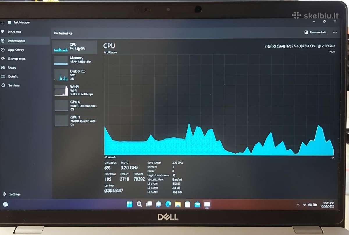 Nešiojamas kompiuteris Dell Precision 3551 - nuotraukos Nr. 5