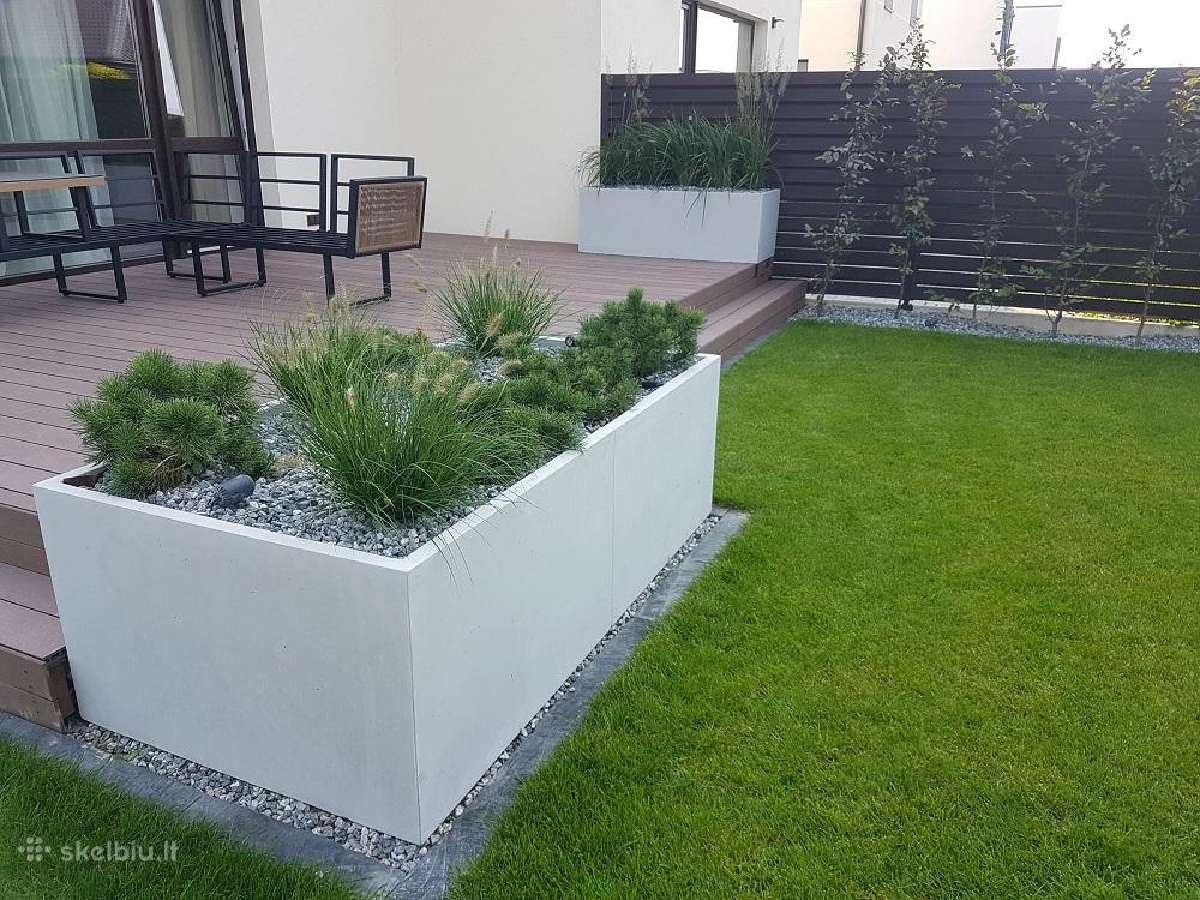 Betoniniai lauko vazonai - nuotraukos Nr. 2