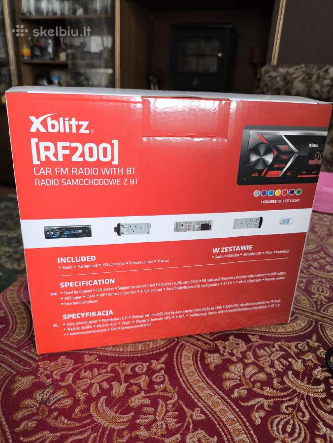 Naujas Xblitz Rf200 radijas, Usb, Bluetooth - nuotraukos Nr. 2