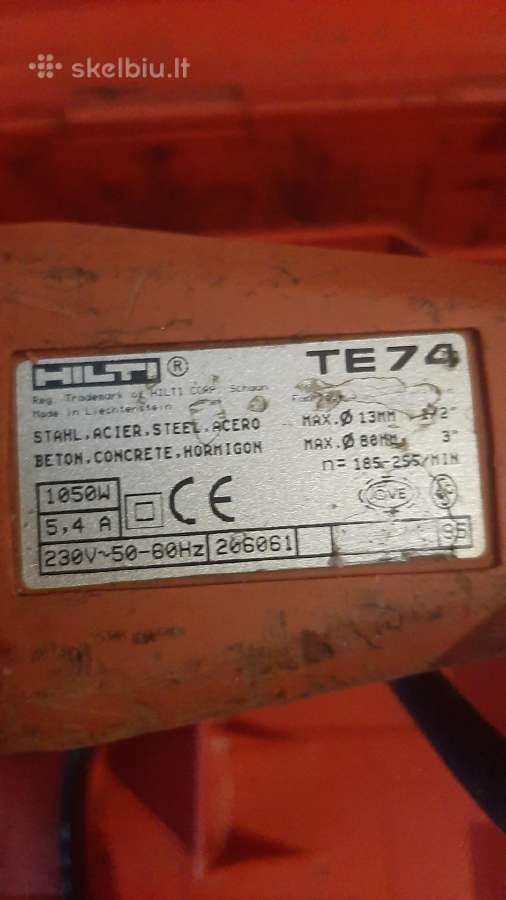 Parduodamas perforatorius Hilti Te74 - nuotraukos Nr. 2
