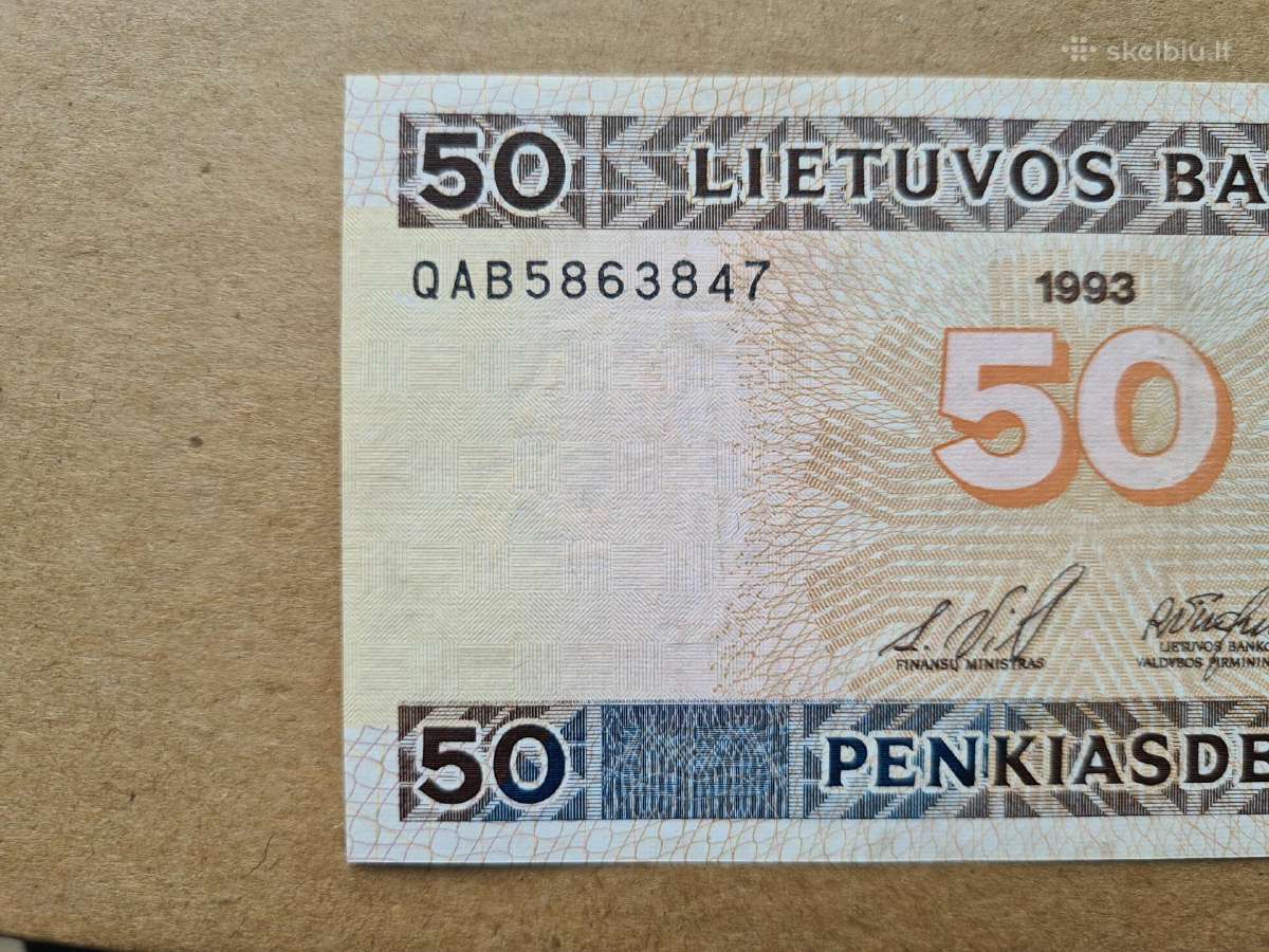 50 litų 1993 m. - nuotraukos Nr. 2