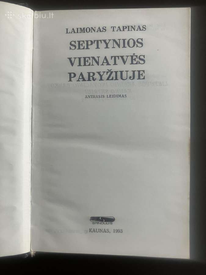Knyga Septynios vienatvės Paryžiuje - nuotraukos Nr. 2