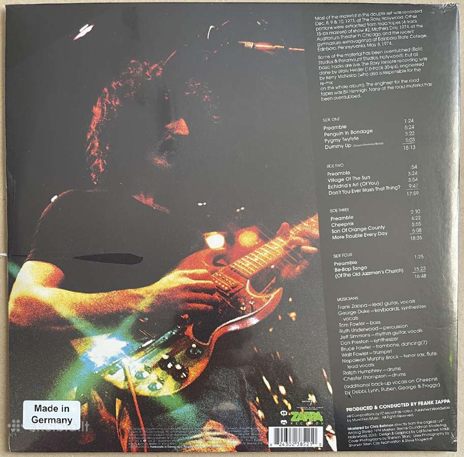 Zappa / Mothers – Roxy & Elsewhere vinilas 2 Lp - nuotraukos Nr. 2
