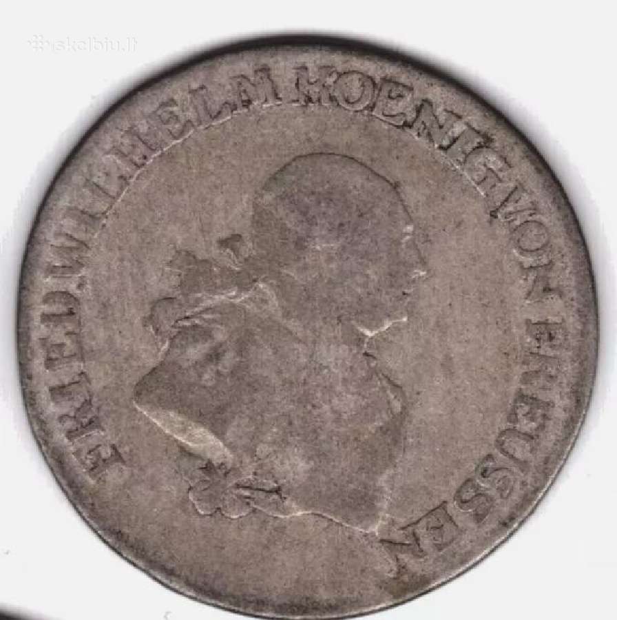 1787 1/3 talerio Brandenburgas-prusija