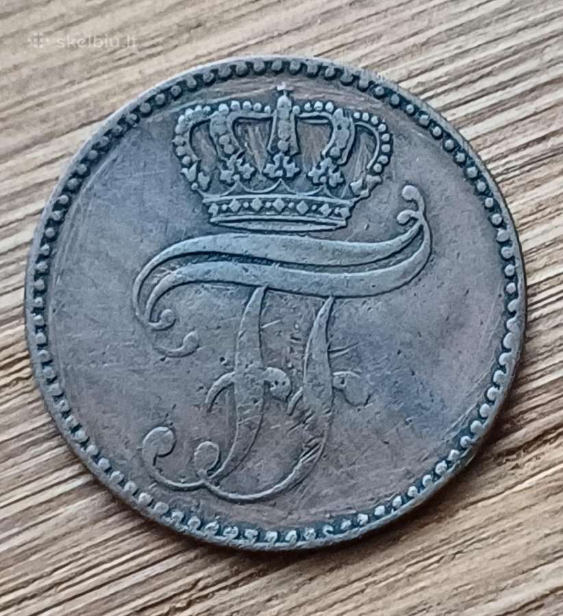 Meklenburgas-šverinas 3 pfenigai 1863 A reta - nuotraukos Nr. 2