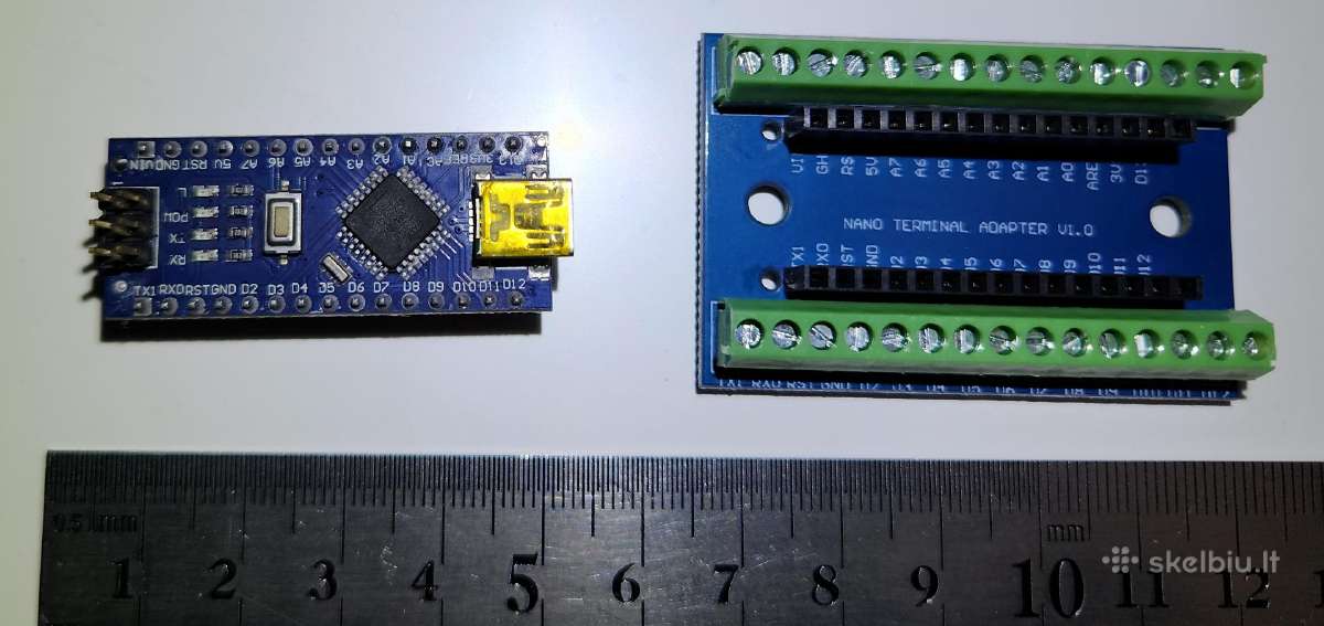Arduino Nano V3.0 su įvesties išvesties terminalu - nuotraukos Nr. 3