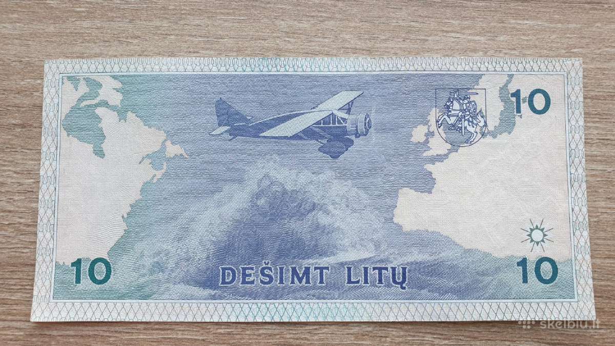 1993 metų 10 litų Aunc Lietuva - nuotraukos Nr. 2