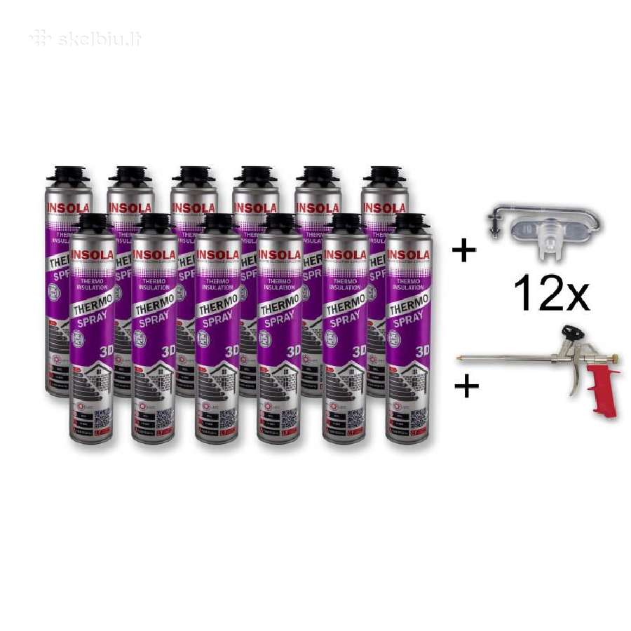 Purškiama šilumos izoliacija Thermo Spray - Akcija