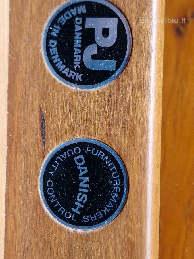 Vintažinis mid century vyšnios masyvo fotelis - nuotraukos Nr. 32