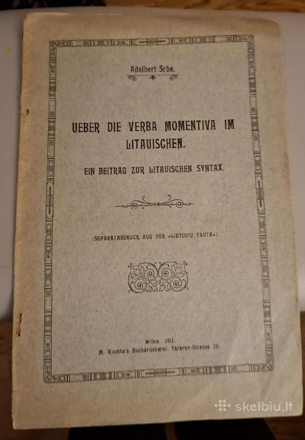 Adalbert Srba.ueber Die Verba Momentive Im Litaui