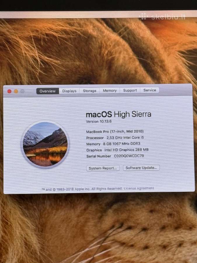 MacBook Pro (17-inch, Mid 2010) - nuotraukos Nr. 4