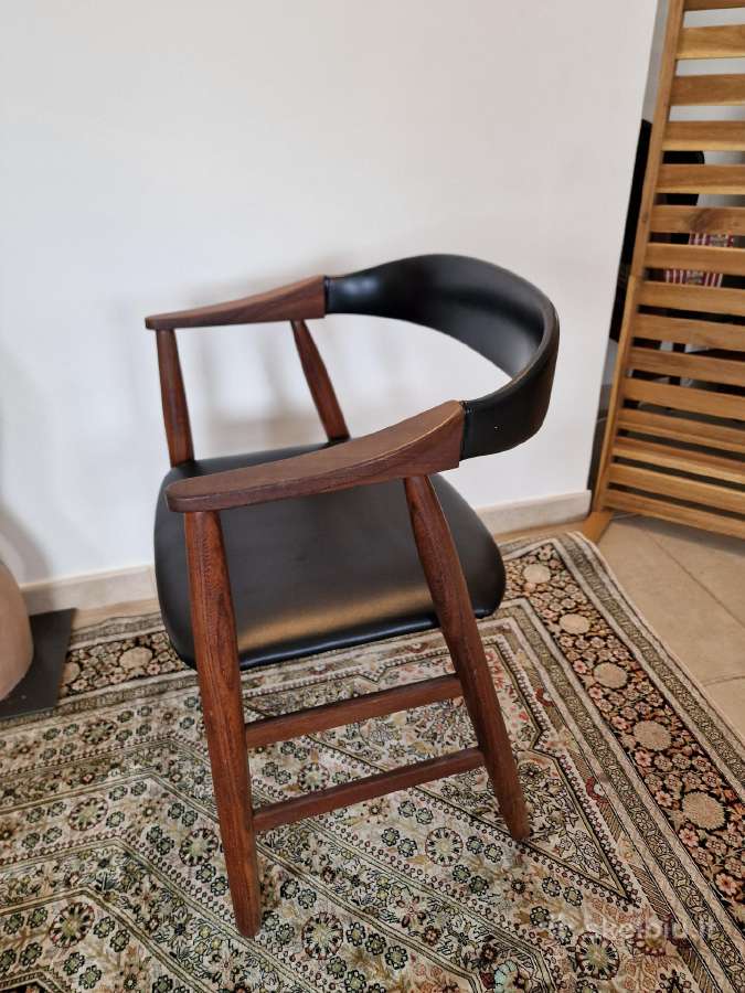 Vintažinė mid century autorinė tikmedžio kėdė - nuotraukos Nr. 5