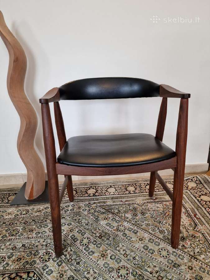 Vintažinė mid century autorinė tikmedžio kėdė - nuotraukos Nr. 6