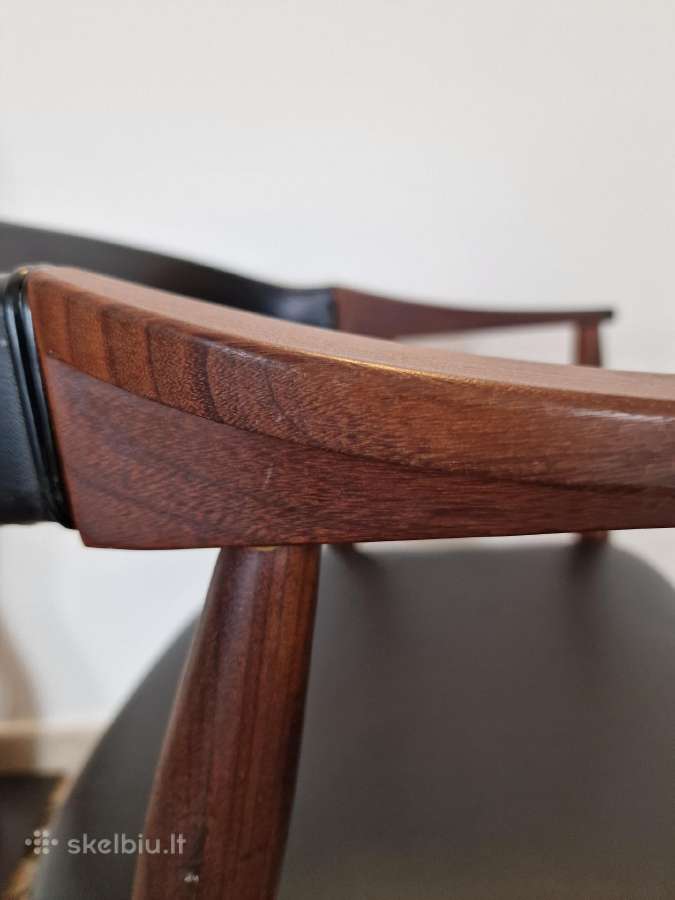 Vintažinė mid century autorinė tikmedžio kėdė - nuotraukos Nr. 11