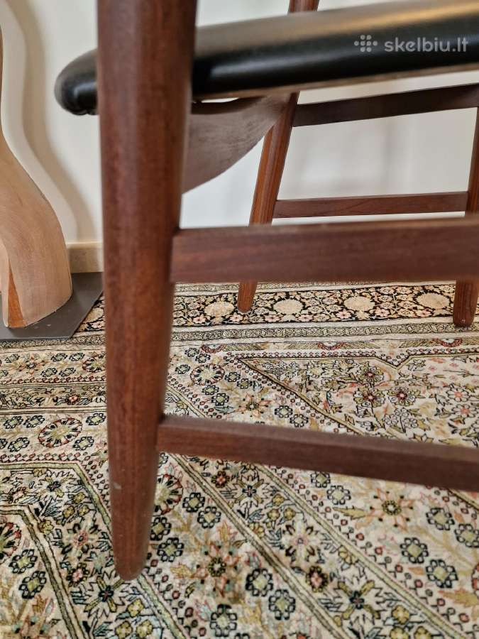 Vintažinė mid century autorinė tikmedžio kėdė - nuotraukos Nr. 13