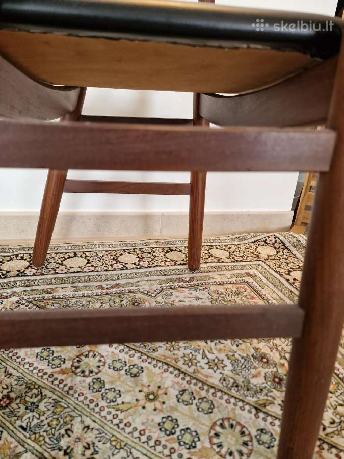 Vintažinė mid century autorinė tikmedžio kėdė - nuotraukos Nr. 14
