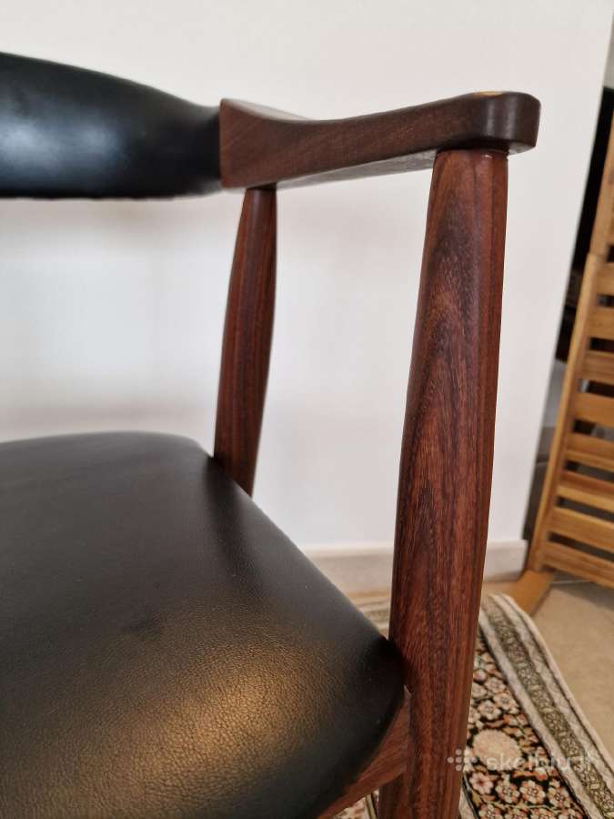 Vintažinė mid century autorinė tikmedžio kėdė - nuotraukos Nr. 15