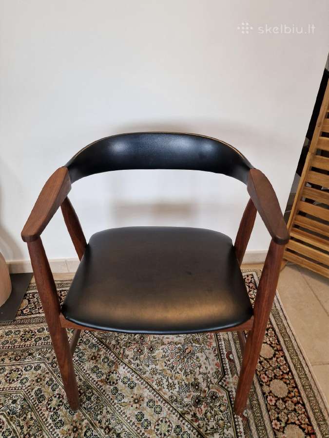 Vintažinė mid century autorinė tikmedžio kėdė - nuotraukos Nr. 16
