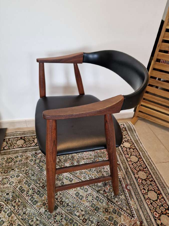 Vintažinė mid century autorinė tikmedžio kėdė - nuotraukos Nr. 17