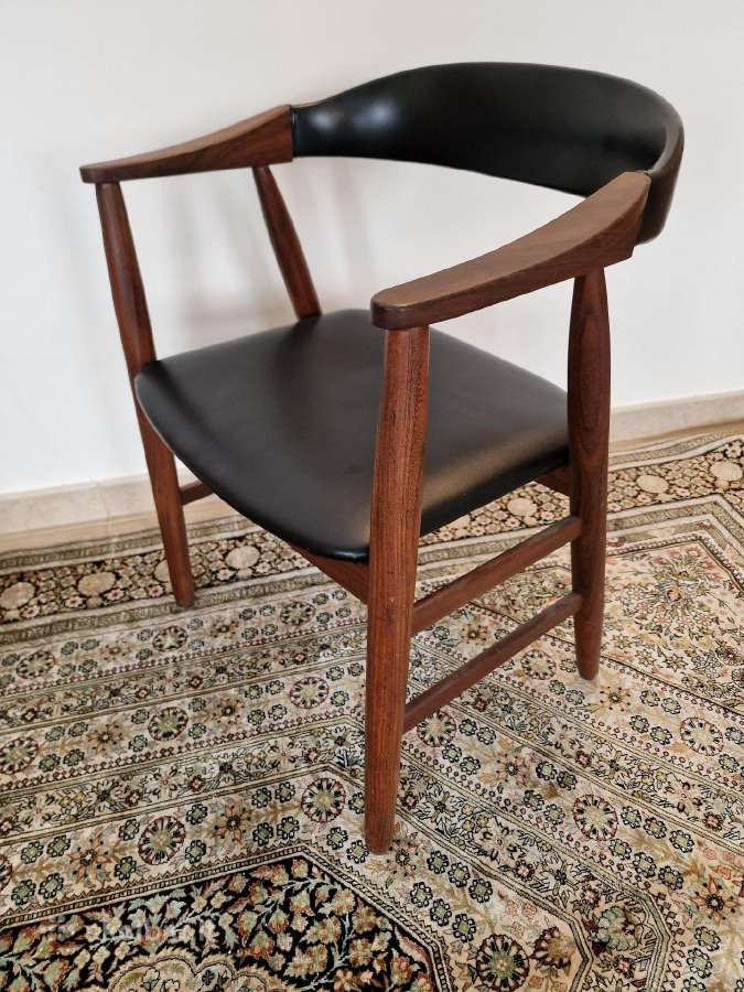 Vintažinė mid century autorinė tikmedžio kėdė - nuotraukos Nr. 19