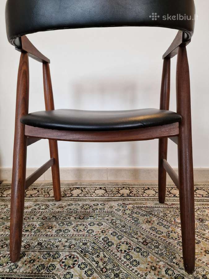 Vintažinė mid century autorinė tikmedžio kėdė - nuotraukos Nr. 22