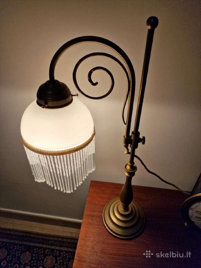 Vintažinė Mid Century Art Nouveau st.stalo lempa - nuotraukos Nr. 2