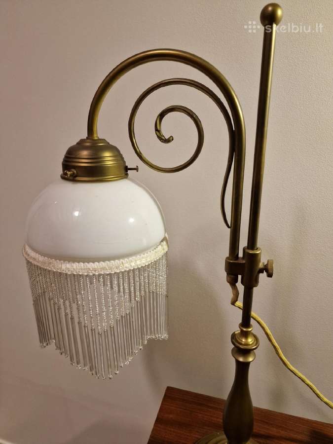 Vintažinė Mid Century Art Nouveau st.stalo lempa - nuotraukos Nr. 9
