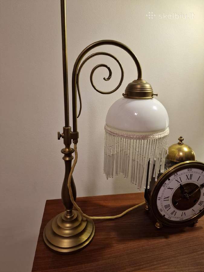 Vintažinė Mid Century Art Nouveau st.stalo lempa - nuotraukos Nr. 11